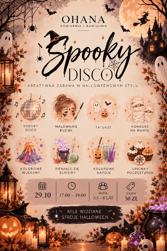 Spooky Disco dla dzieci 3,5-8 lat