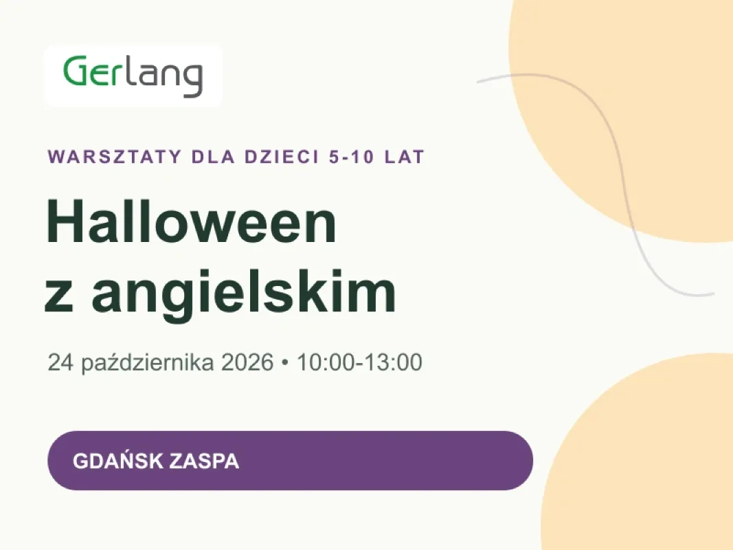 Warsztaty Halloween po angielsku dla dzieci 5-10 lat - Gdańsk Zaspa