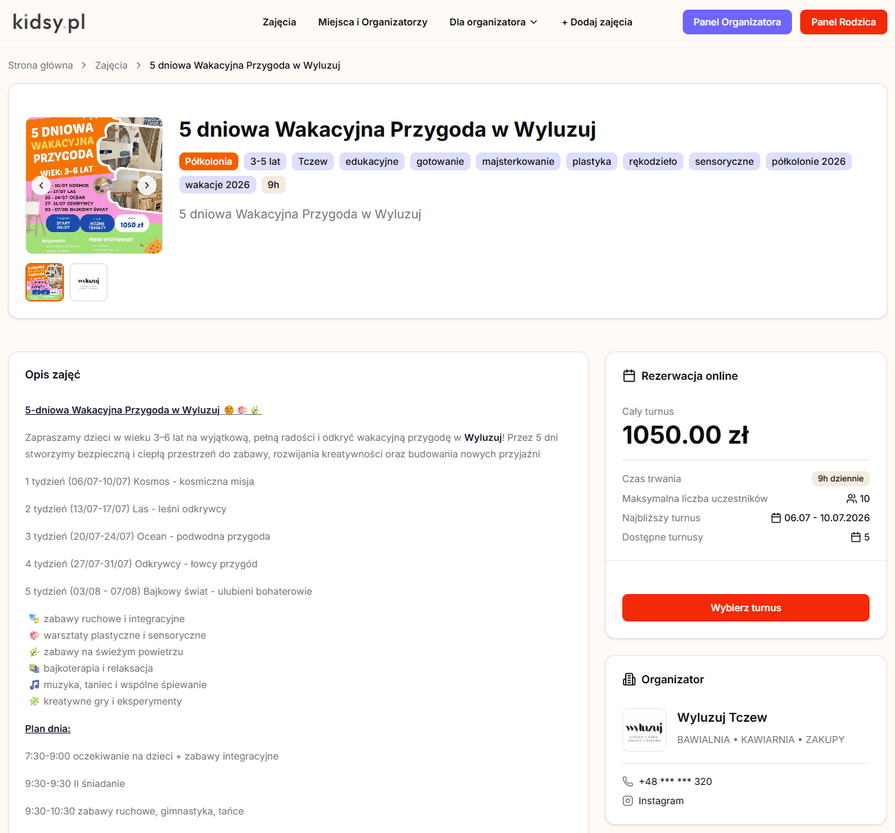 Czas na lato! Dedykowany tryb półkolonii, obsługa turnusów i nowe formularze kontaktowe